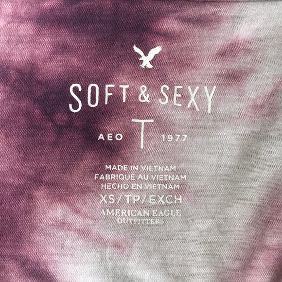 XS American Eagle Soft&Sexy Tie Die Short Sleeve - Picture 4 of 4